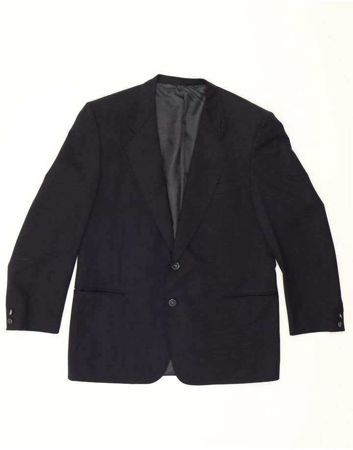 MISSONI Mens 2 Button Blazer Jacket IT 52 XL Navy Blue Wool Vintage Missoni and Second-Hand Missoni from Messina Hembry 