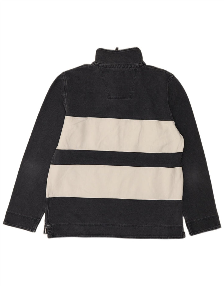 Crew Clothing Hanorac pentru bărbați cu fermoar și gât Pulover Mediu Bleumarin în dungi