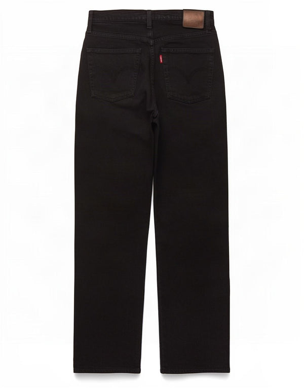 Blugi drepti pentru femei Levi's Ribcage W25 L28 negri