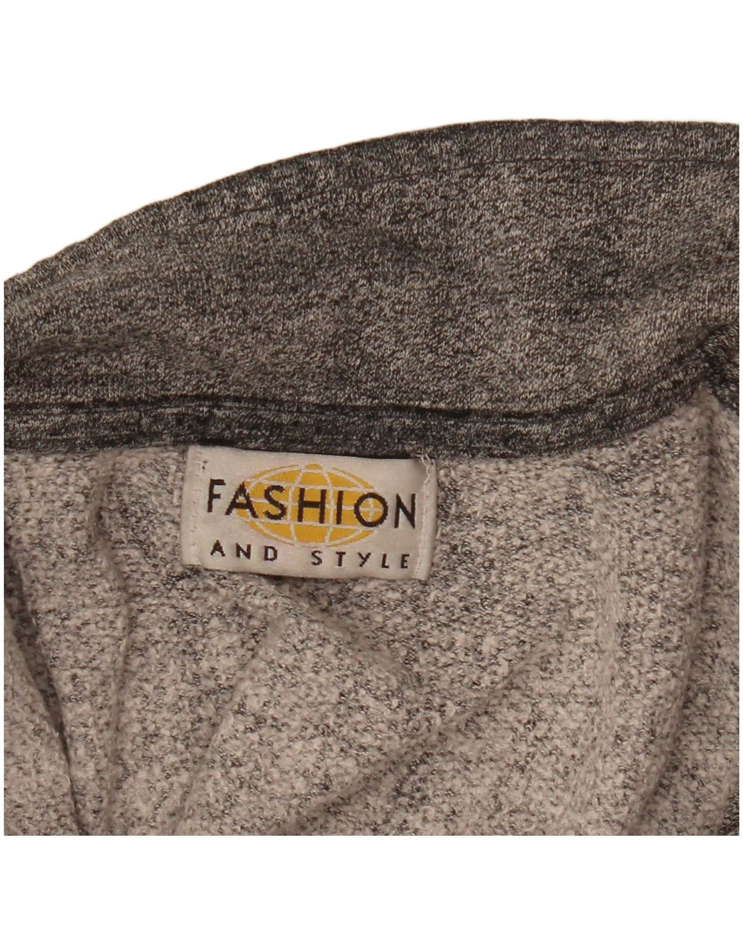 Pulover VINTAGE pentru damă, cu fermoar, cu gât, UK 18 XL, gri pete