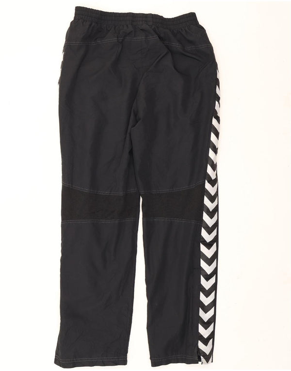 Pantaloni de trening grafic pentru bărbați Hummel, poliester mediu negru