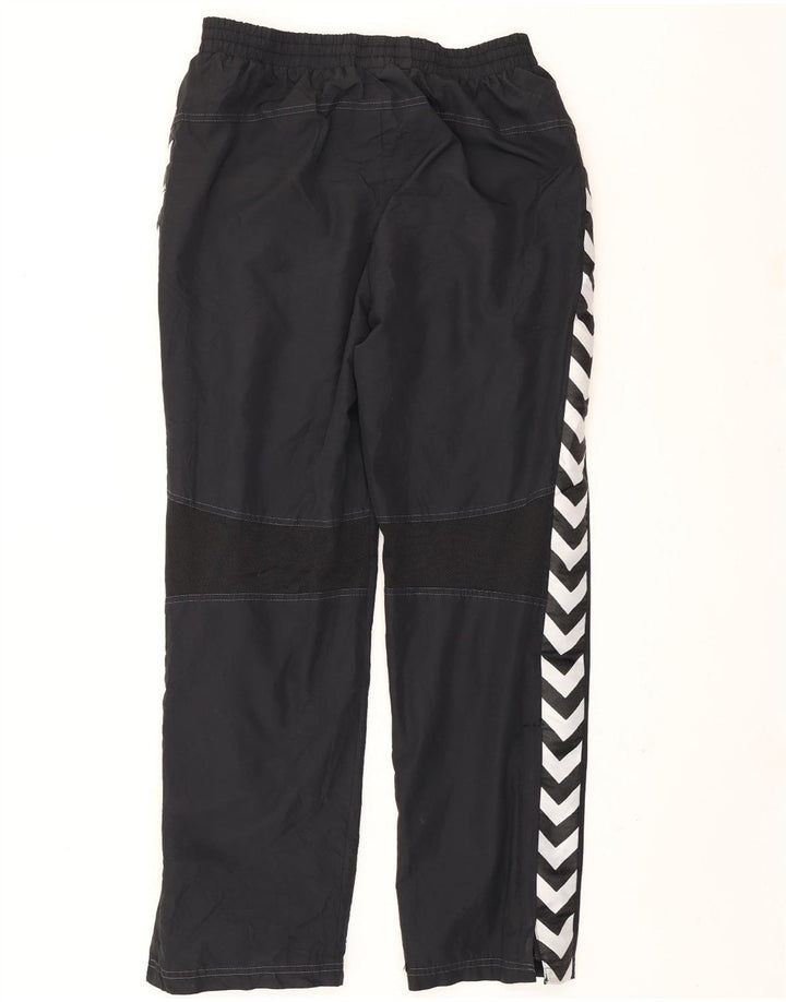 Pantaloni de trening grafic pentru bărbați Hummel, poliester mediu negru