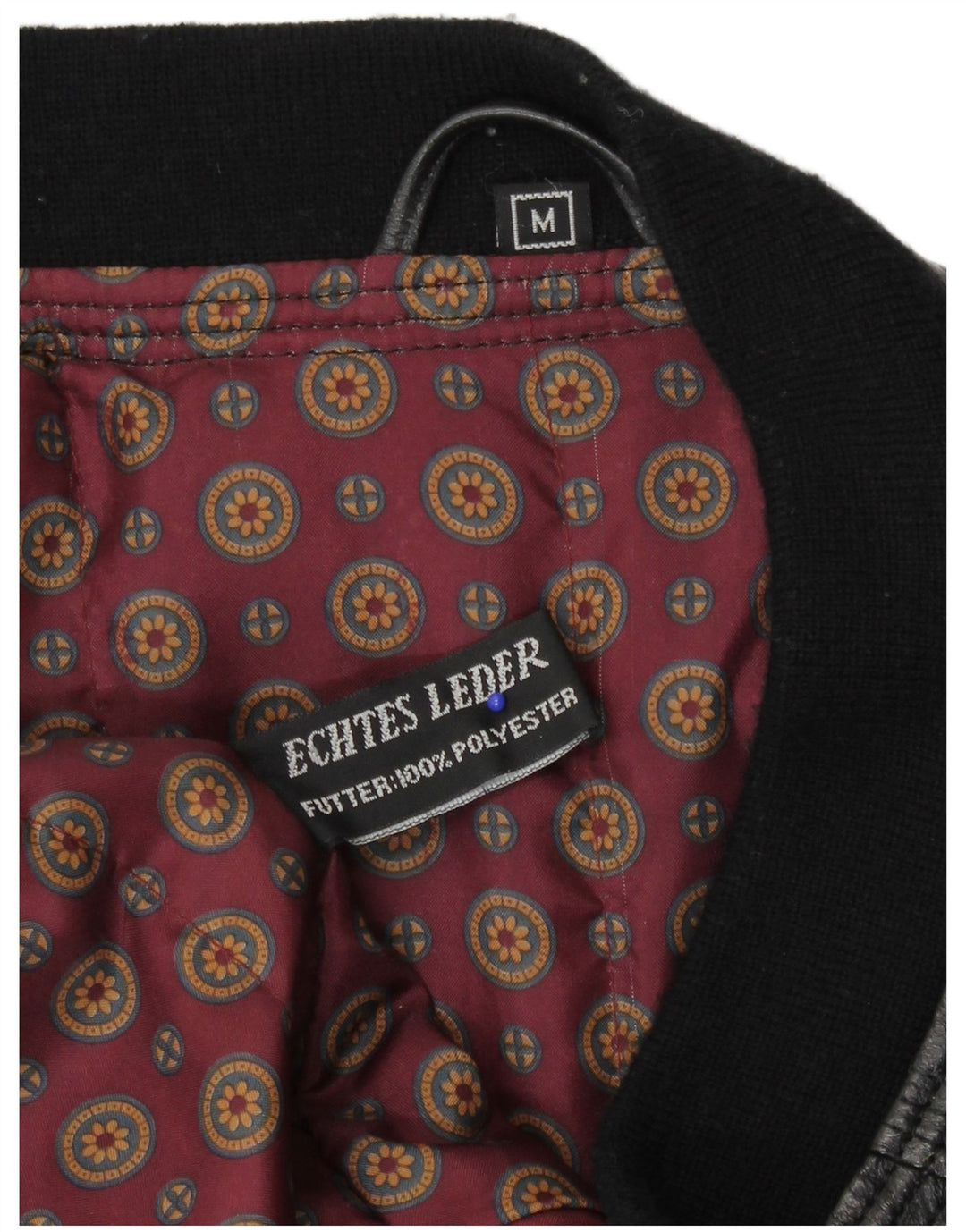 Jachetă de piele vintage pentru bărbați UK 38 Medium Black Leather