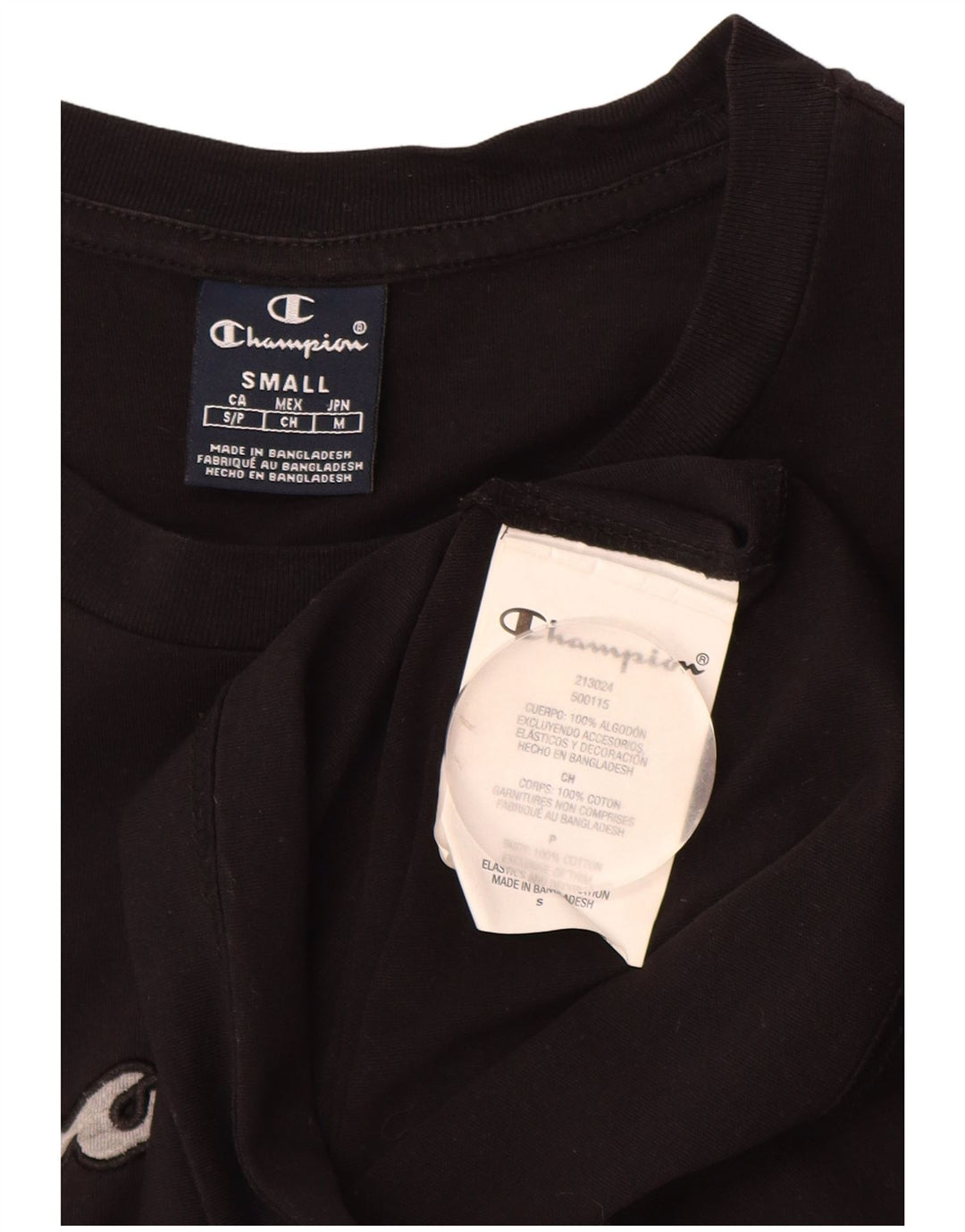 Tricou grafic pentru bărbați CHAMPION Top mic bumbac negru