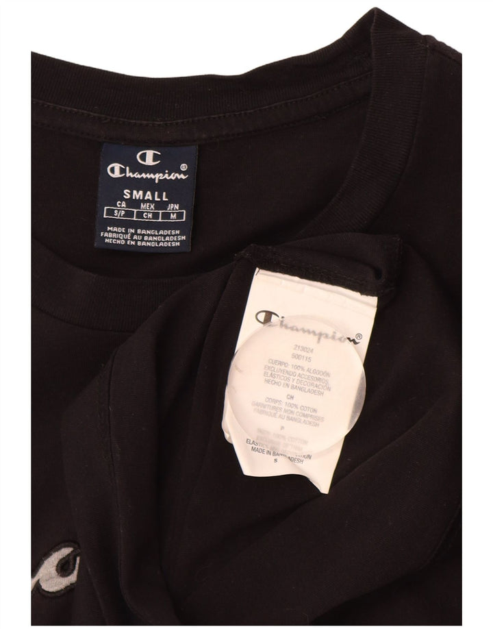 Tricou grafic pentru bărbați CHAMPION Top mic bumbac negru