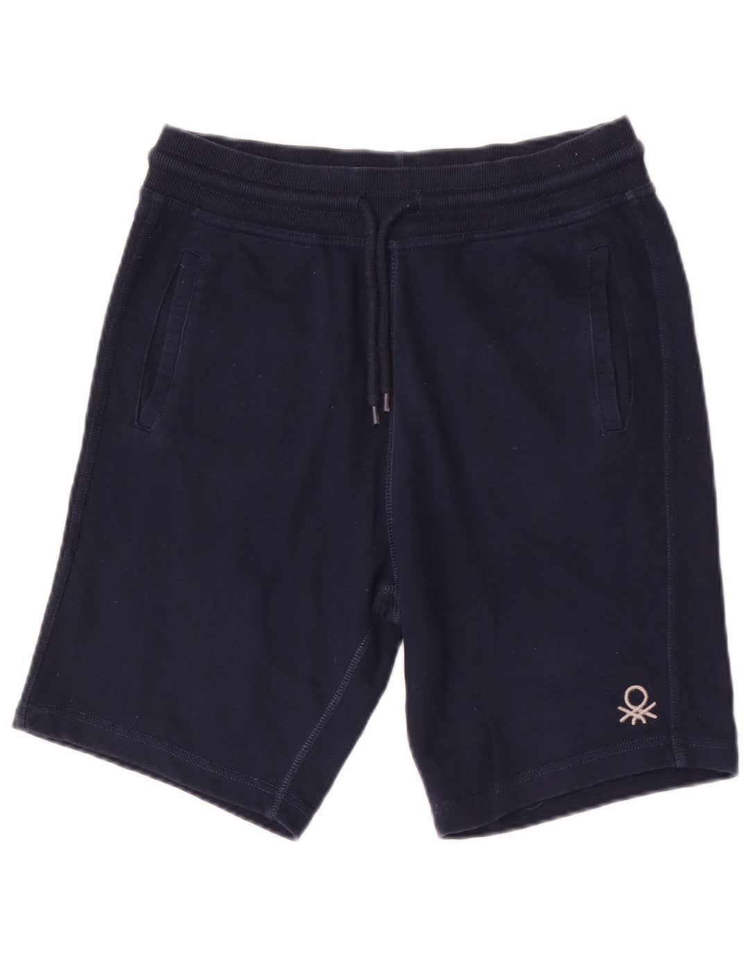 Pantaloni scurți de sport Benetton pentru bărbați, bumbac, albastru bleumarin mediu
