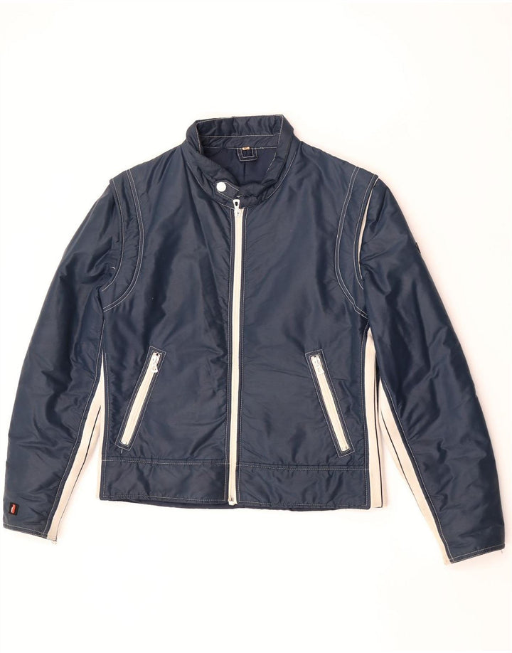 Jachetă Bomber Vintage pentru bărbați IT 52 XL Bleumarin Colorblock