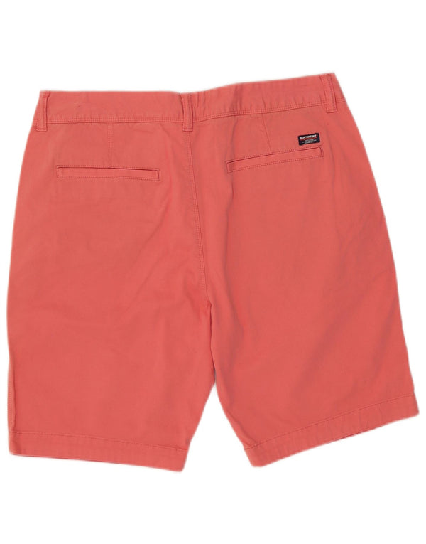 Pantaloni scurți chino pentru bărbați Superdry W34, bumbac roz mare