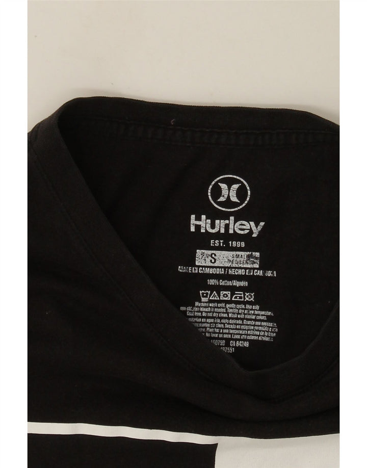 Tricou grafic pentru bărbați Hurley Top mic, negru, bumbac