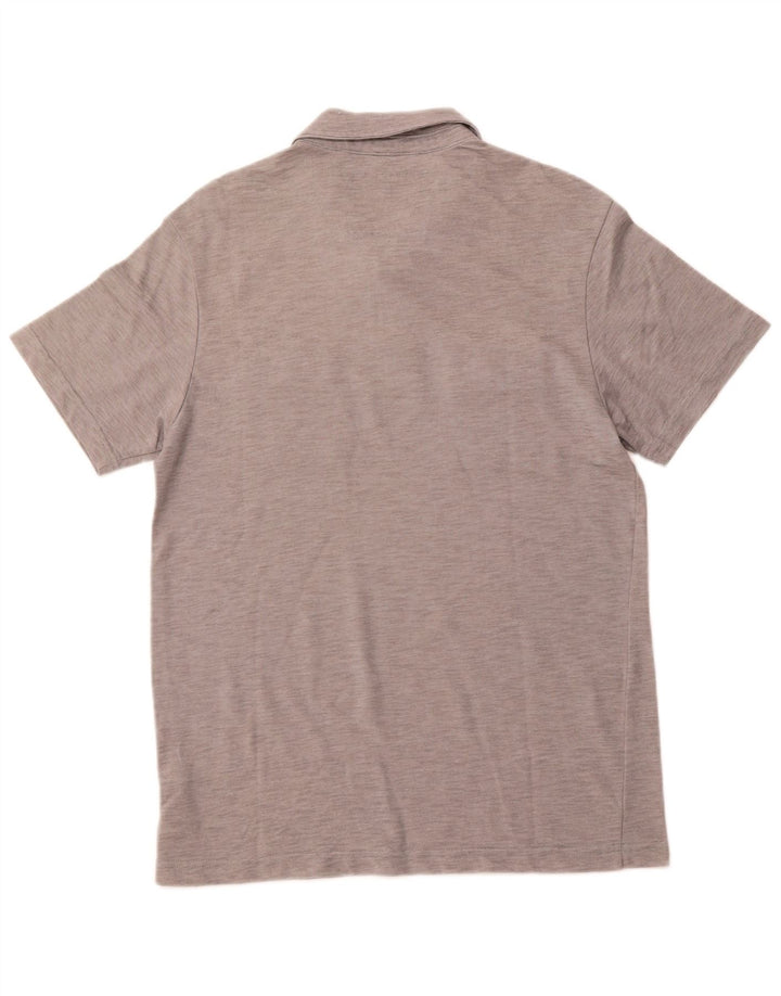 Cămașă polo militară GUESS pentru bărbați, bumbac mare, gri cu dungi