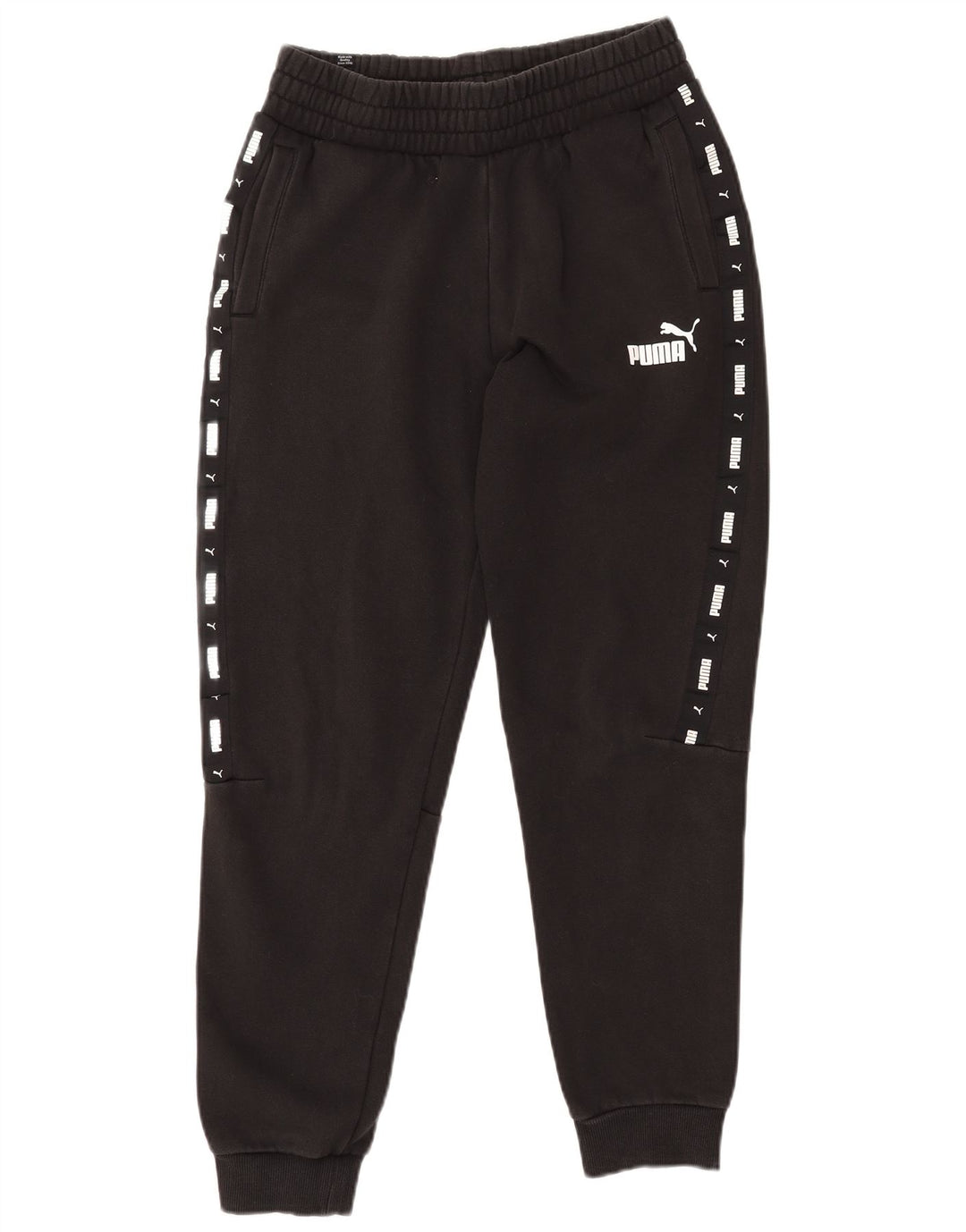 Pantaloni de trening grafic PUMA pentru bărbați Pantaloni de jogging, bumbac mediu negru
