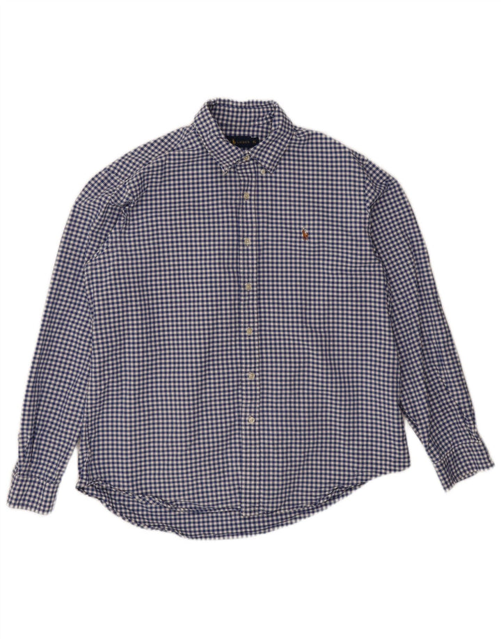 Cămașă pentru bărbați Ralph Lauren XL Blue Gingham Bumbac
