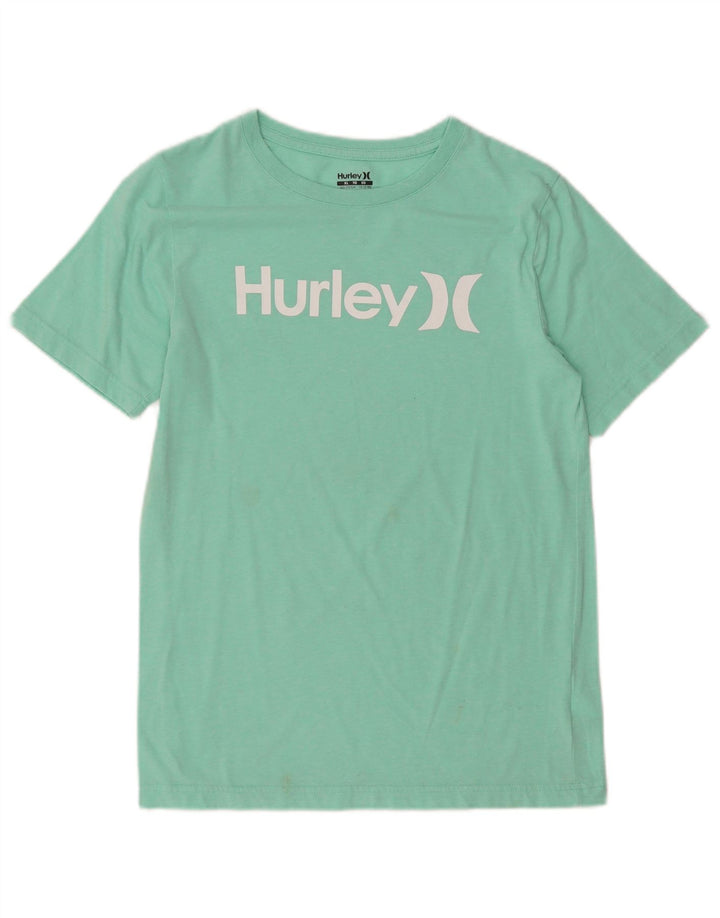 Tricou grafic HURLEY pentru baieti Top 13-14 ani XL bumbac verde
