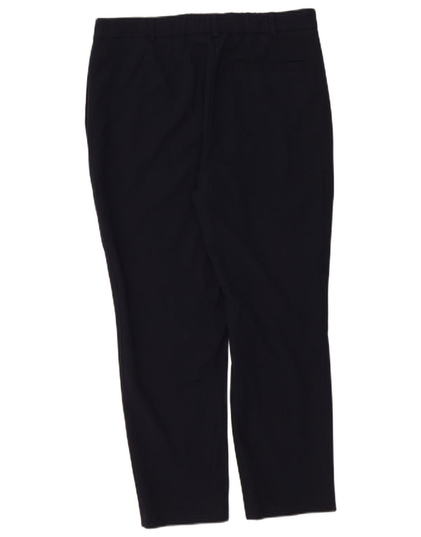Pantaloni de costum conici pentru femei Marks & Spencer UK 14 mare L34 L26 bleumarin
