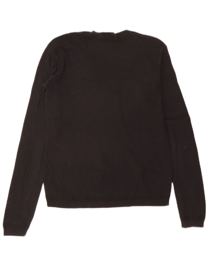 Pulover cu decolteu în V Benetton pentru femei UK 12 Medium Black