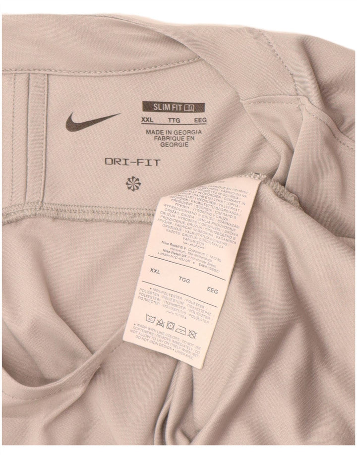 Nike pentru bărbați Dri Fit Slim Fit Top cu mânecă lungă 2XL Gri Poliester