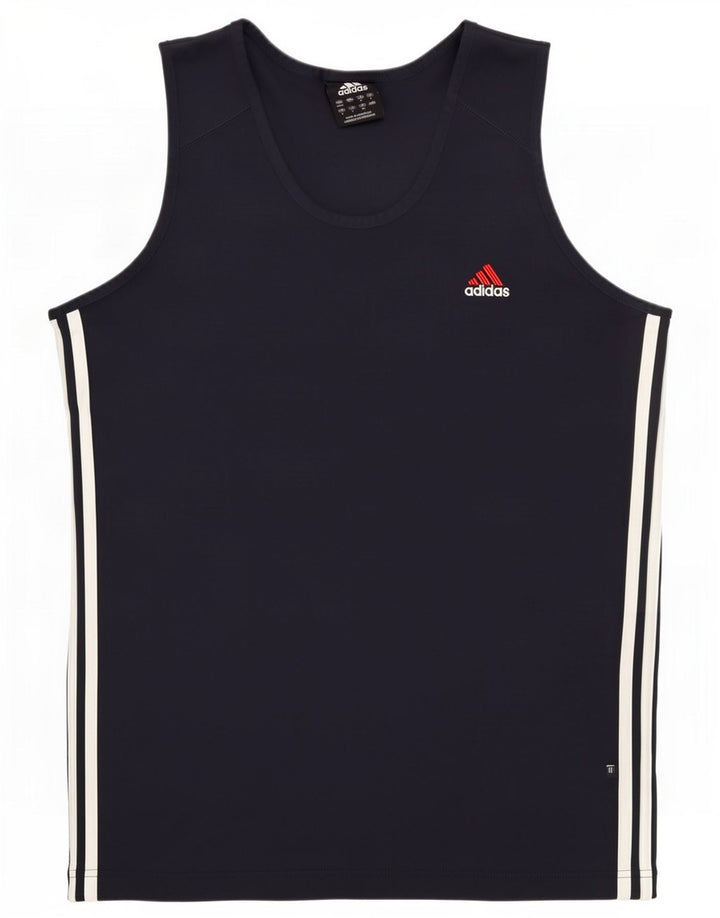 Vest Vest Top pentru bărbați Adidas UK 42/44 Poliester mare bleumarin