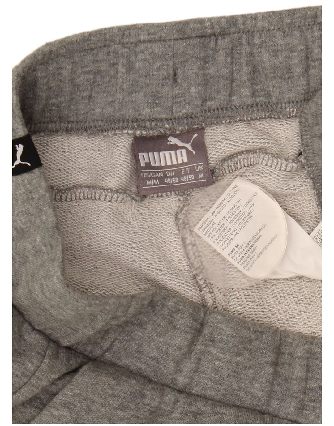 Pantaloni scurți sport grafic Puma pentru bărbați, din bumbac cu pete gri medii