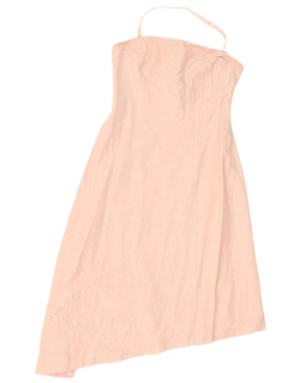 Rochie asimetrică pentru femei Oasis UK 12 Viscoză Florală Roz Mediu