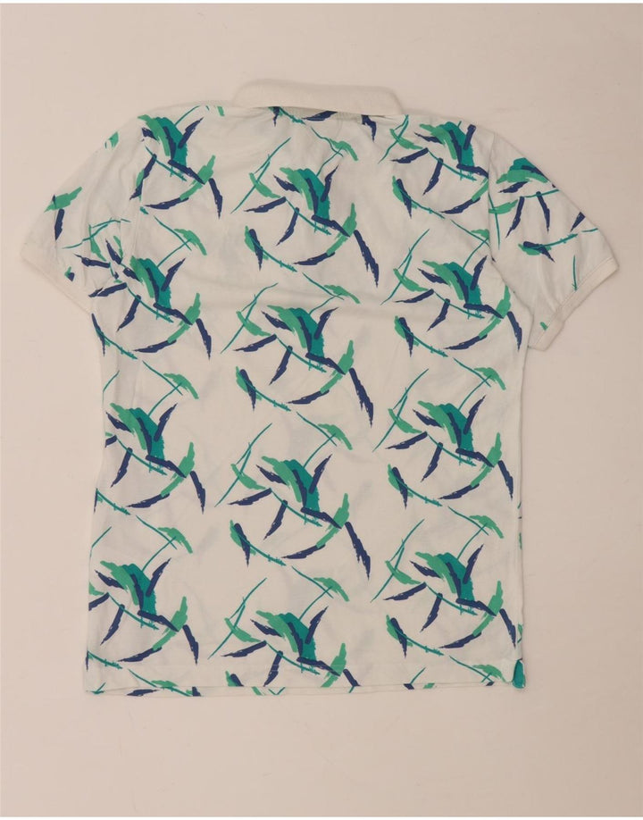 Polo US Polo Assn pentru bărbați, cu model abstract, bumbac floral alb mediu