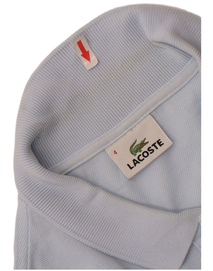 Tricou polo cu mânecă lungă LACOSTE pentru bărbați, mărimea 4, bumbac albastru mediu
