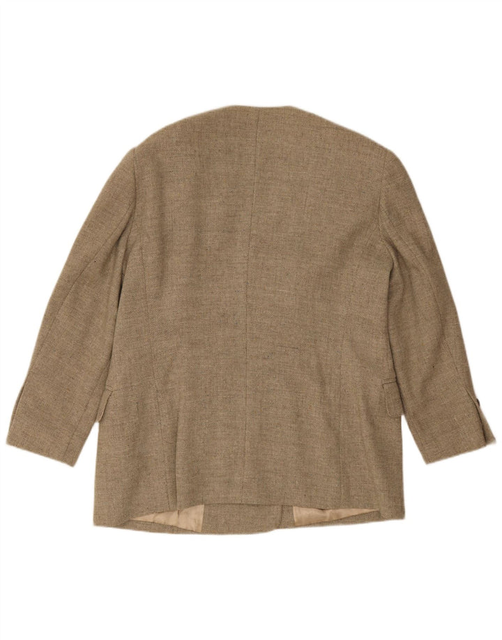 Jachetă Blazer pentru femei Escada cu piept dublu EU 44 XL Lână gri