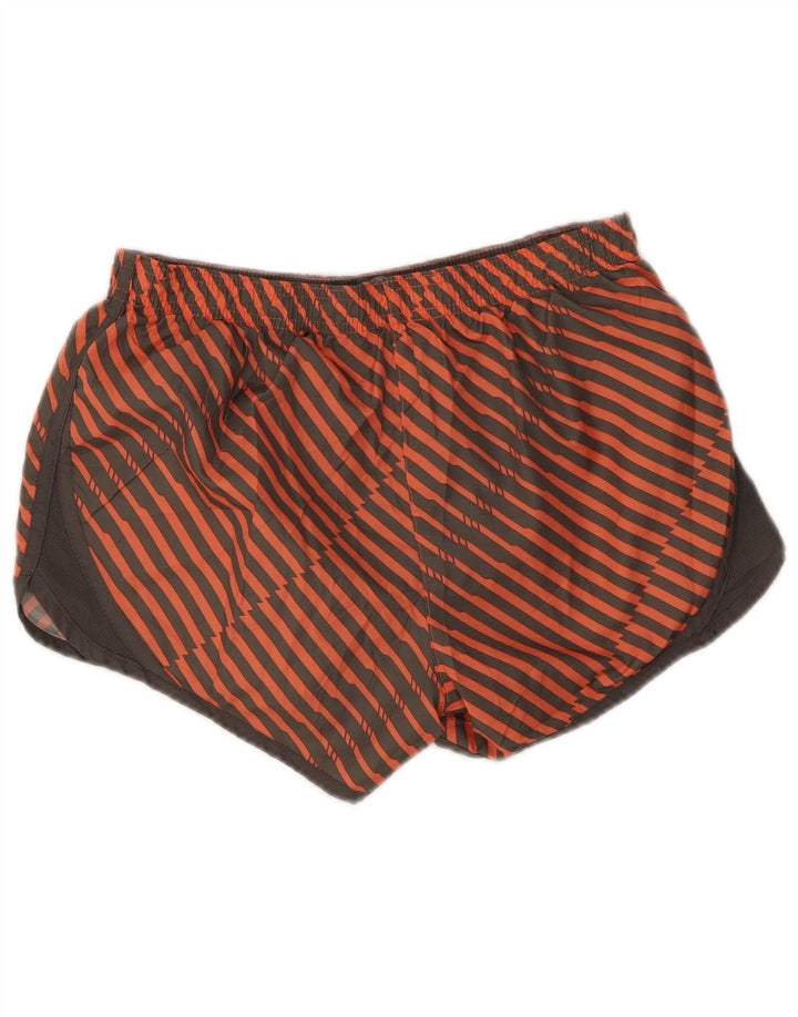 Pantaloni scurți sport Umbro pentru bărbați, poliester cu dungi portocalii medii