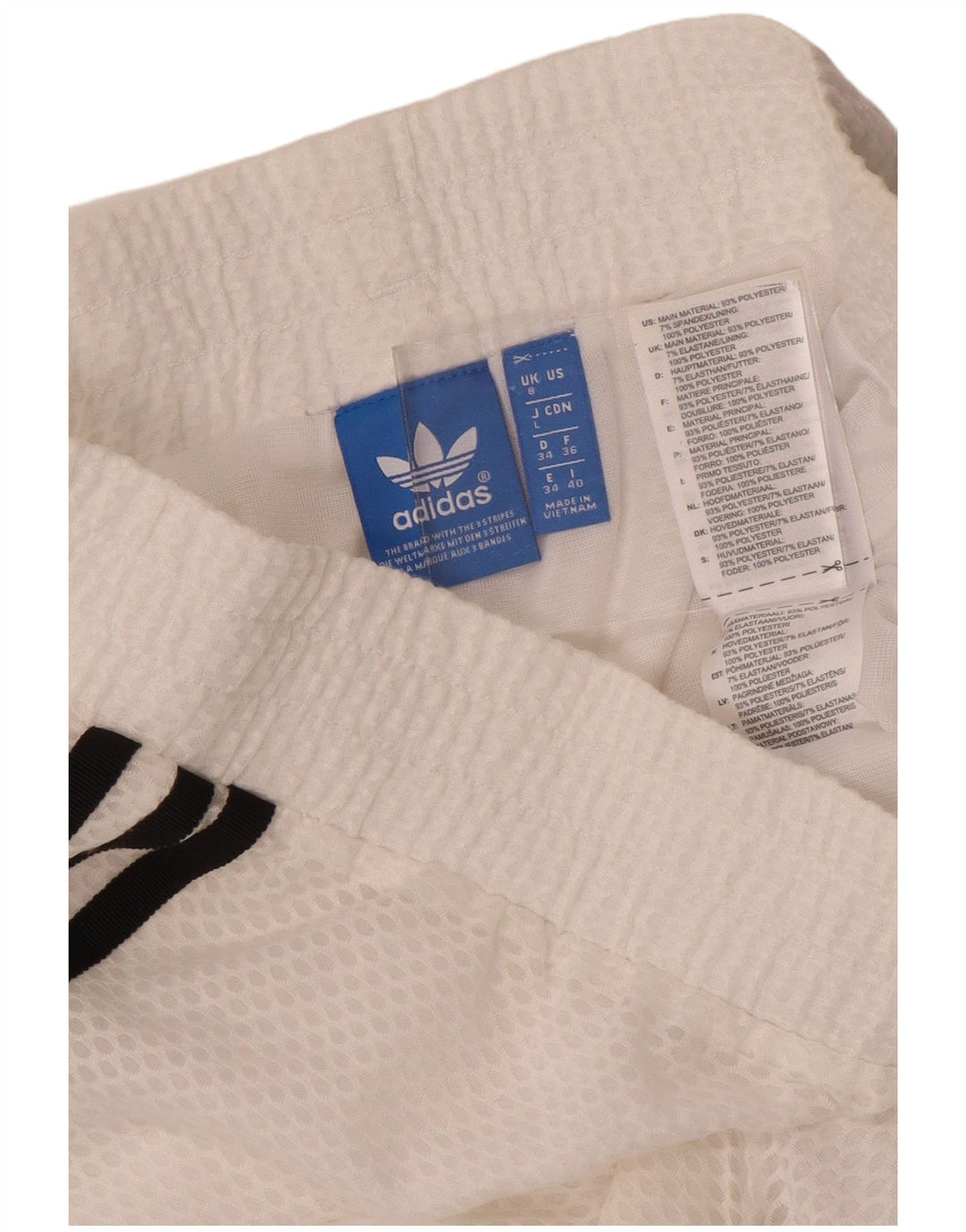 Pantaloni scurti sport ADIDAS pentru femei UK 8 Small, alb, poliester
