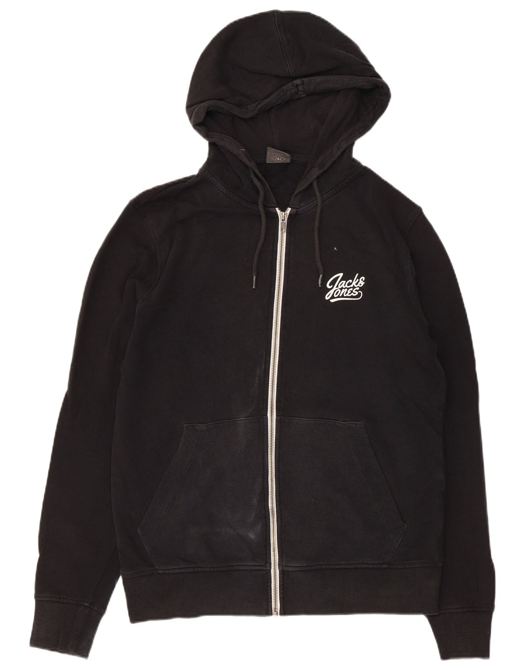 Pulover Jack & Jones pentru bărbați, cu fermoar, bumbac mediu negru