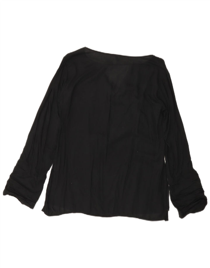 Bluză cu mânecă lungă pentru femei BENETTON UK 14 Medium Black Viscose