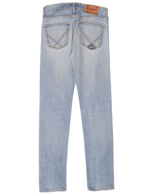Roy Rogers Jeans skinny pentru bărbați distressed W29 L32 Blue Cotton
