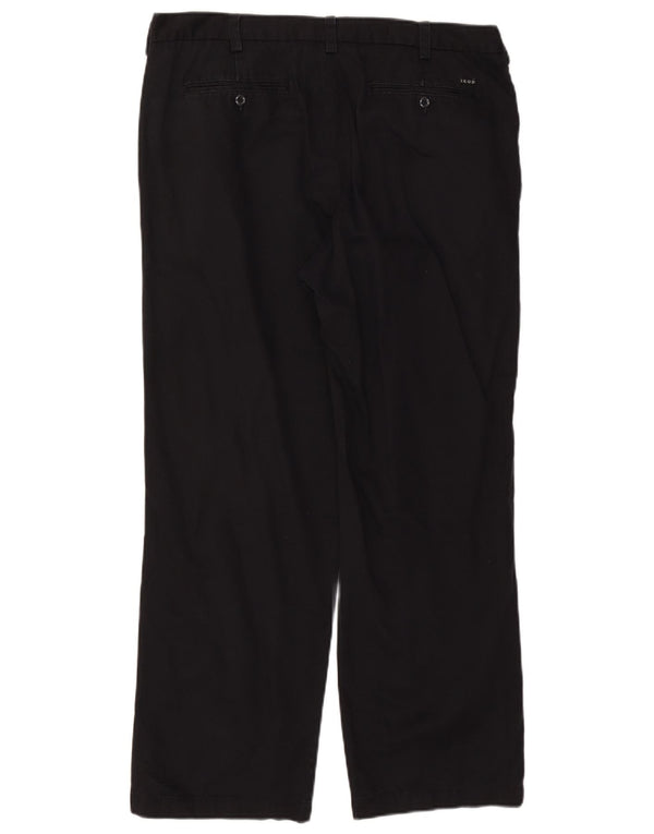 Pantaloni chino drept bărbați Izod L38 L32, bumbac negru, clasici
