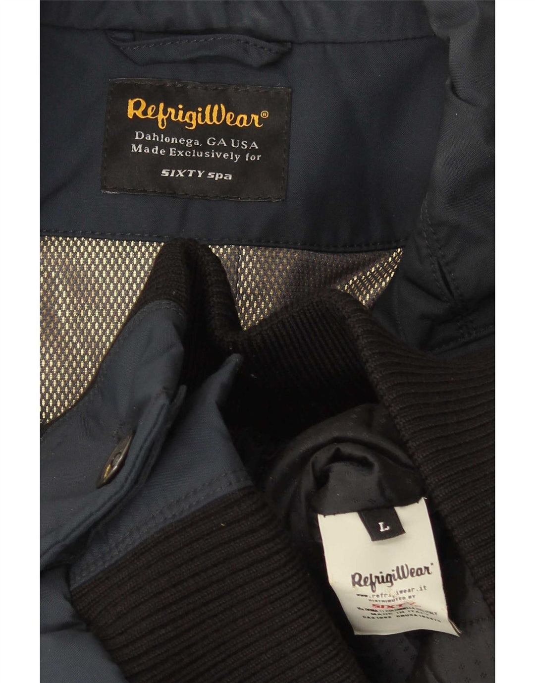 Jachetă bomber pentru bărbați Refrigiwear UK 40 mare, albastru marin, poliamidă color bloc