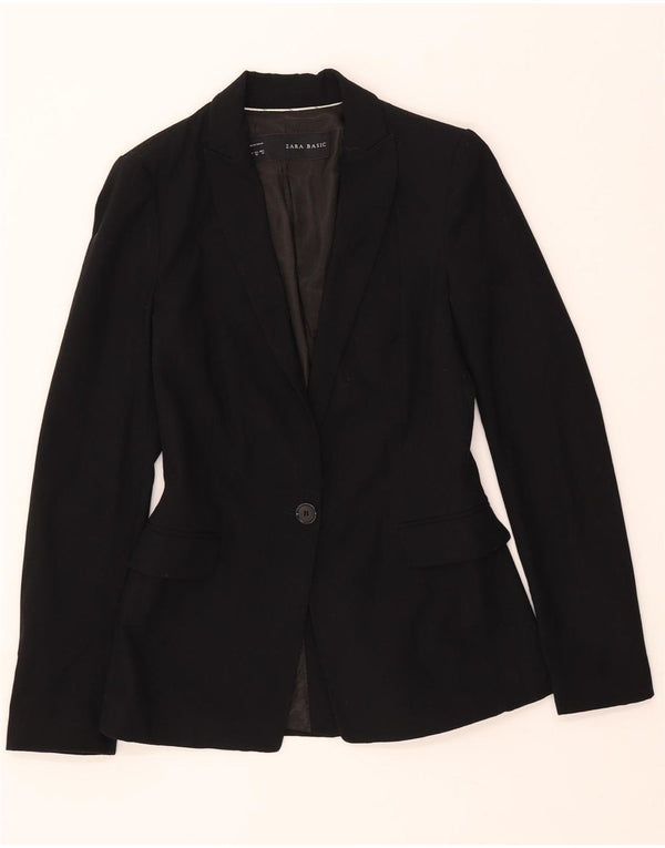 Jachetă Blazer Femei ZARA 1 Button EU 34 2XS Negru