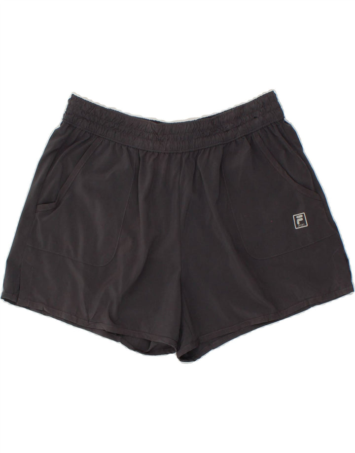 FILA Womens Sport Shorts UK 14 Medium Grey Polyester Vintage Fila and Second-Hand Fila from Messina Hembry 