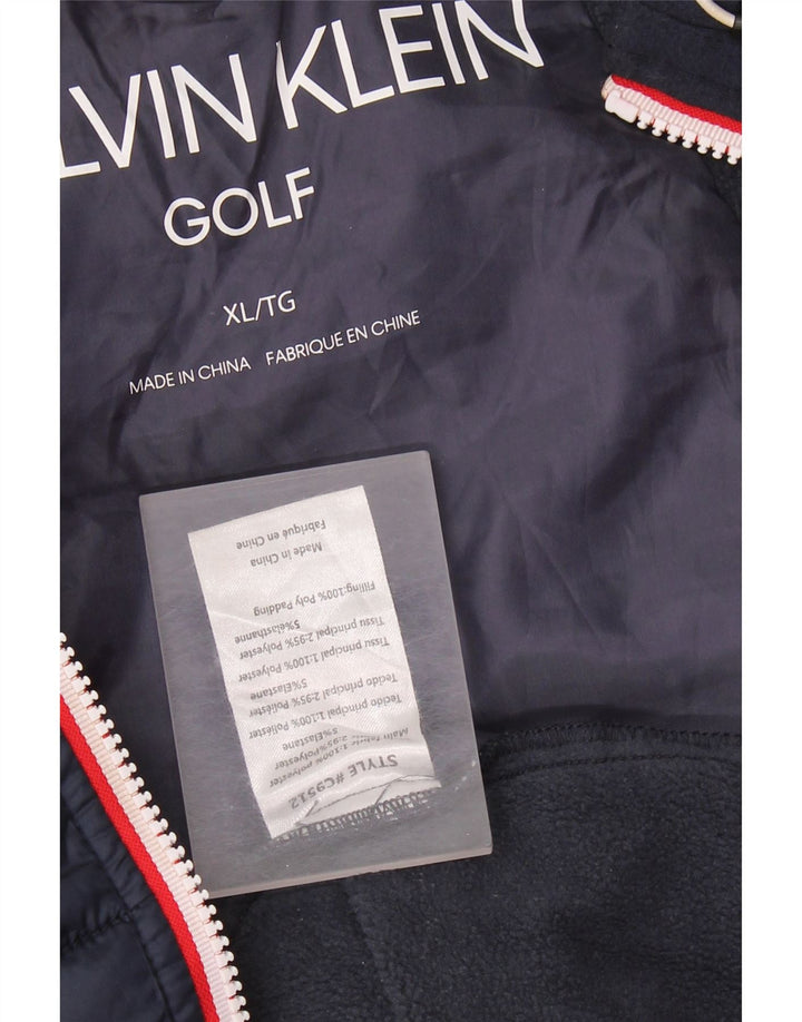 Gilet căptușit pentru bărbați CALVIN KLEIN UK 42 XL poliester bleumarin