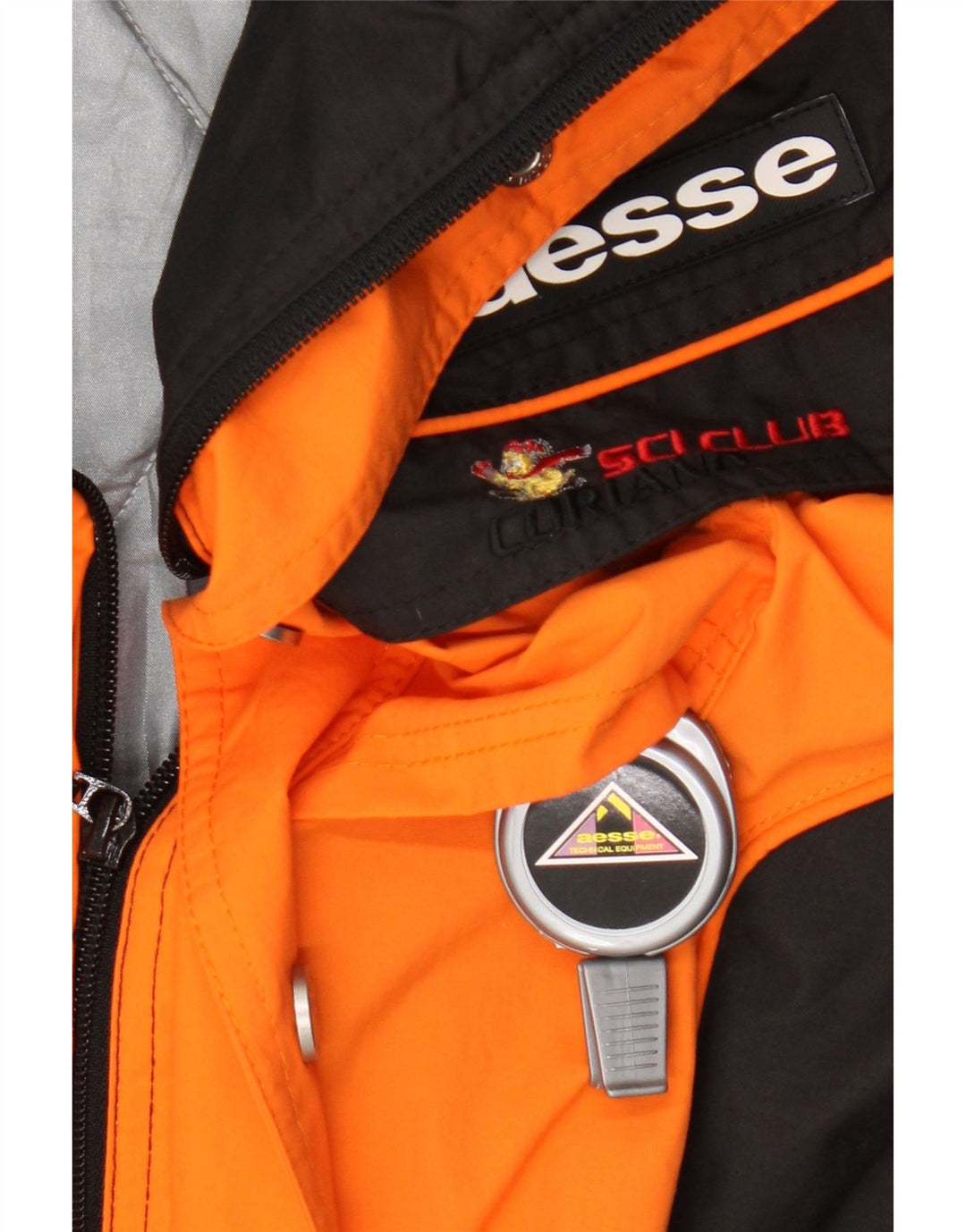 Jachetă de schi pentru bărbați cu glugă Aesse IT 50, mare, portocaliu, poliamidă color bloc