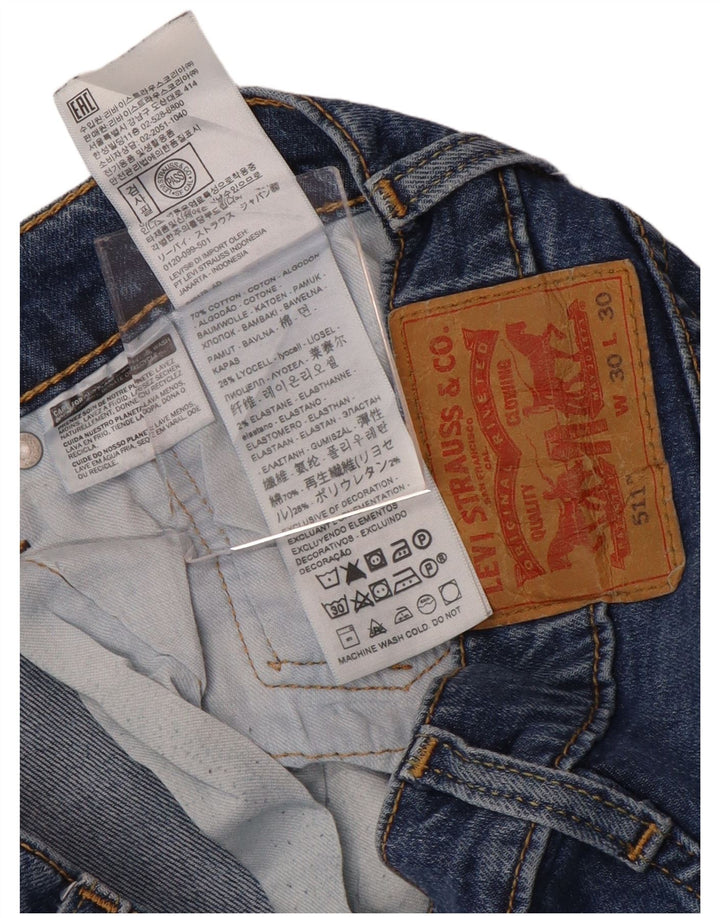 Blugi Levi's 511 Slim pentru bărbați W30 L30 Bumbac albastru