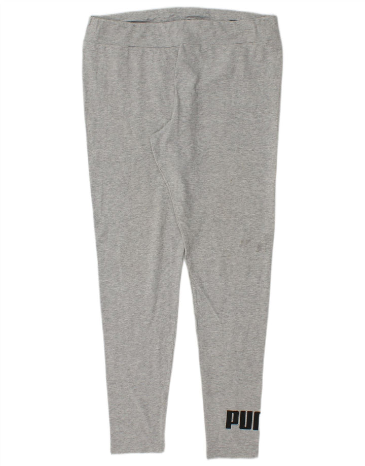 PUMA Womens Graphic Leggings UK 18 XL Grey