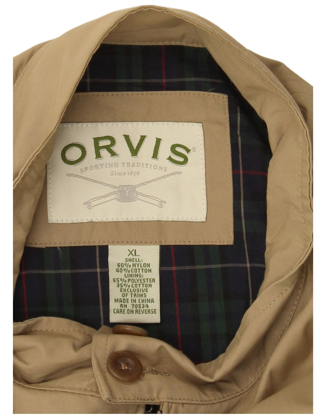 Jachetă Bomber pentru bărbați Orvis UK 42 XL, bej, nailon