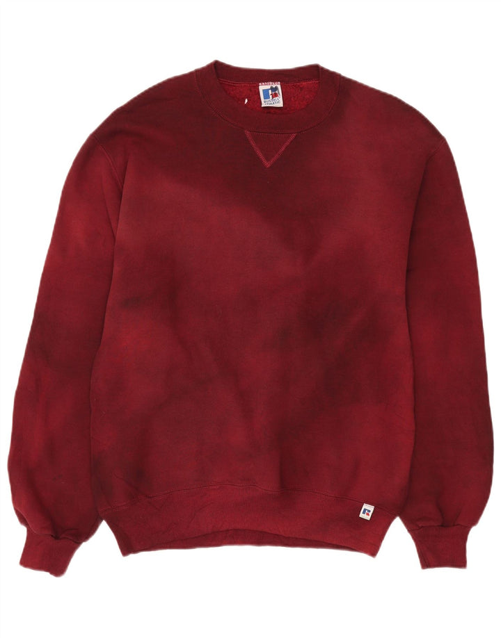 RUSSELL ATHLETIC Hanorac pentru bărbați Pulover Medium Burgundy Tie Dye Bumbac