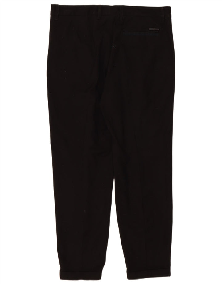 Armani Exchange Pantaloni chino cu fixare pentru bărbați L34 L28 Poliester negru