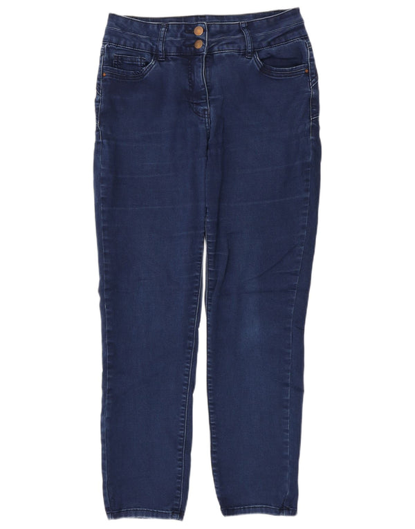 Blugi drepti pentru femei M&Co UK 12 Medium L32 L28 Bumbac bleumarin