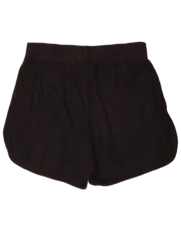 Pantaloni scurți sport grafic pentru femei Hugo Boss UK 14, bumbac mediu negru