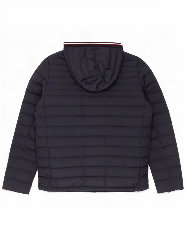Jachetă căptușită cu glugă pentru bărbați Tommy Hilfiger UK 40 Poliester mare bleumarin