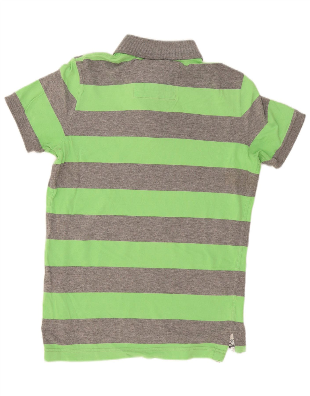 Tricou polo pentru bărbați Superdry, bumbac cu dungi verzi medii