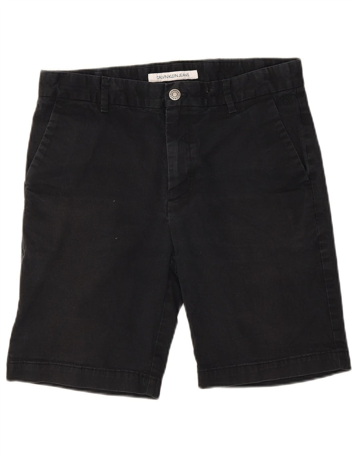 Pantaloni scurți chino pentru bărbați Calvin Klein W30, bumbac albastru bleumarin mediu