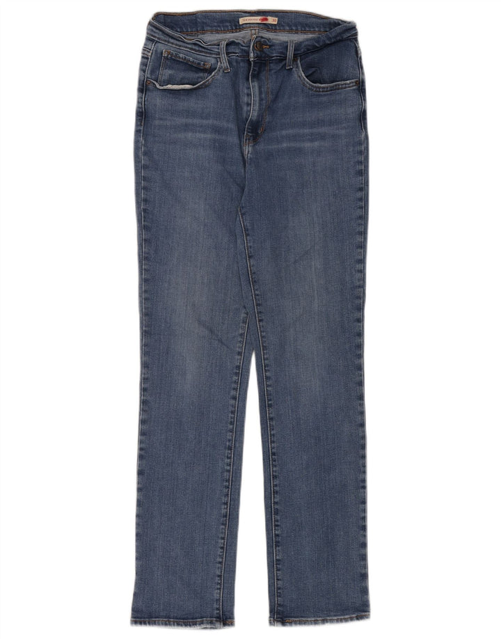 Blugi drepti cu talie mare Levi's 724 pentru femei W30 L28 albastru