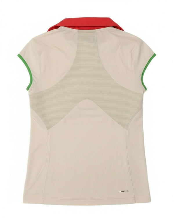 Tricou Polo Adidas Fete Climacool 13-14 Ani Alb Poliester Sport