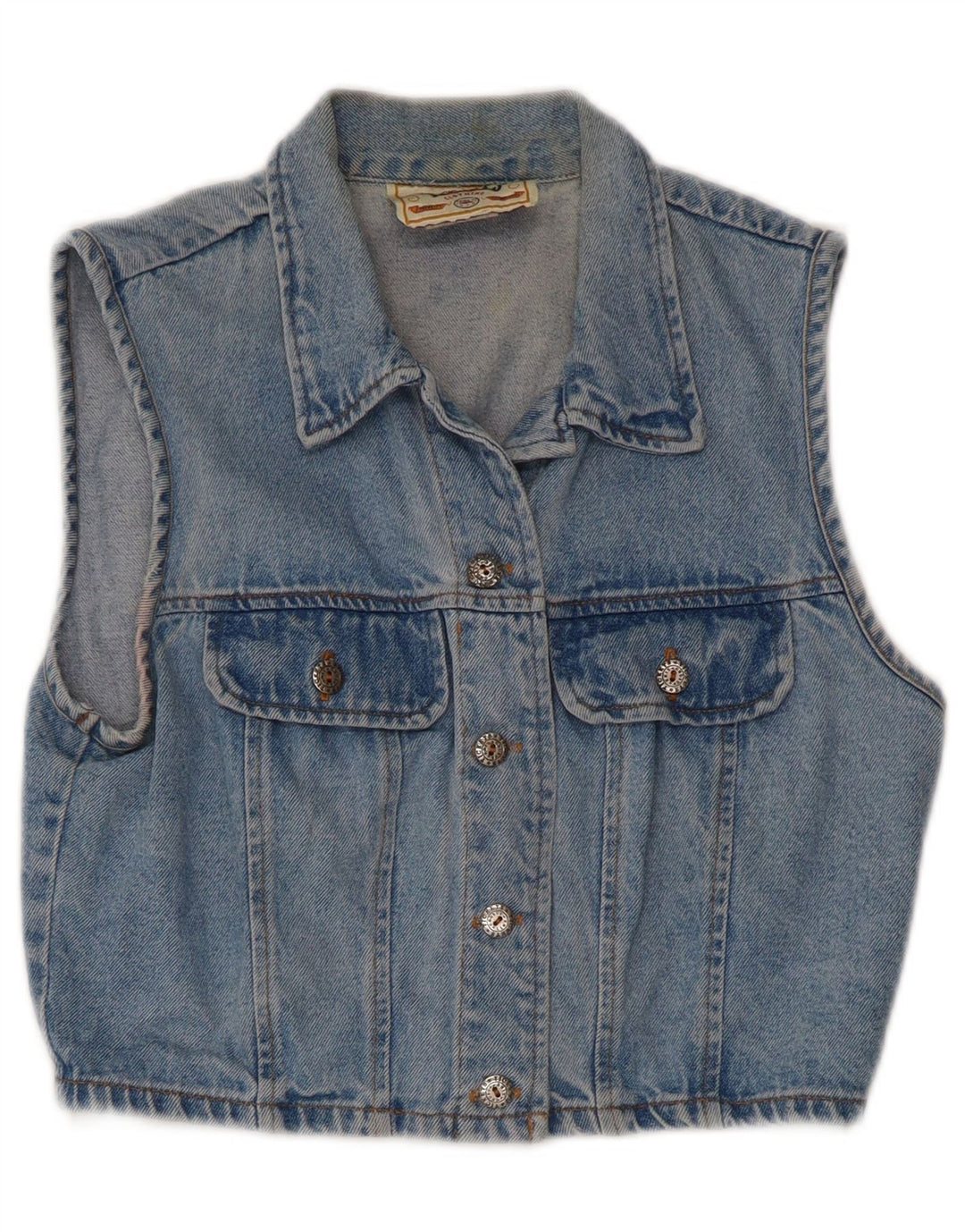 Gilet Fete VINTAGE Denim 9-10 Ani Bumbac Albastru